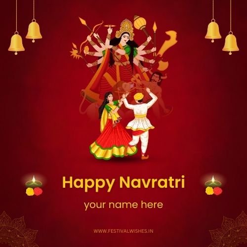Navratri Wishing Card – Create Personalized Wishes Online