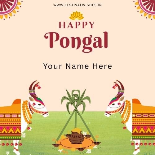 Happy Pongal Wish To All Card – Create Festive Greetings