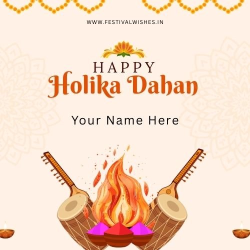 Happy Holi Card with Name – Create Colorful Wishes