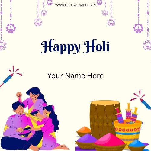 Happy Holi Wish to All Card – Share Colorful Greetings